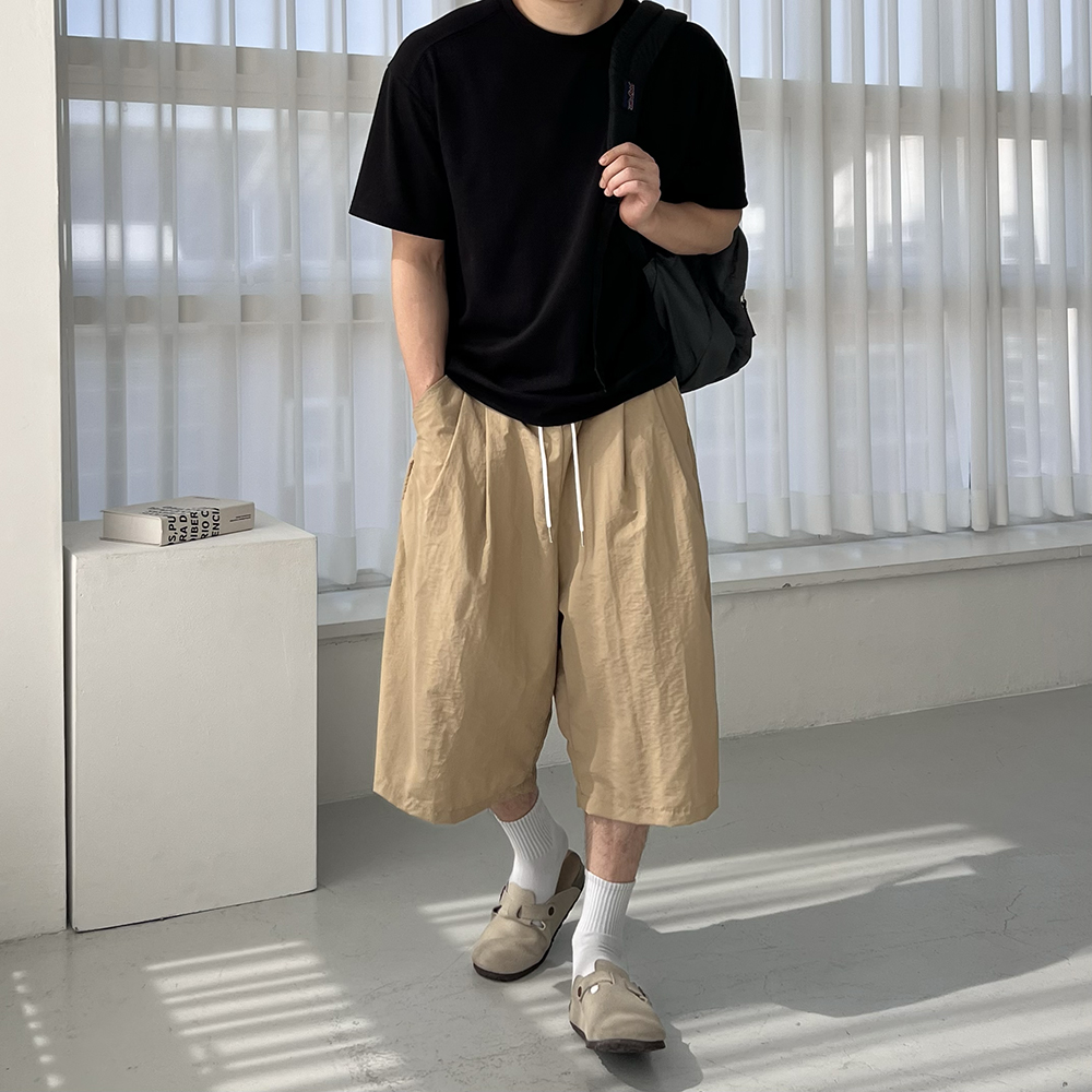 나일론반바지 남자버뮤다팬츠 벌룬팬츠 통큰반바지 - 상세 이미지 3