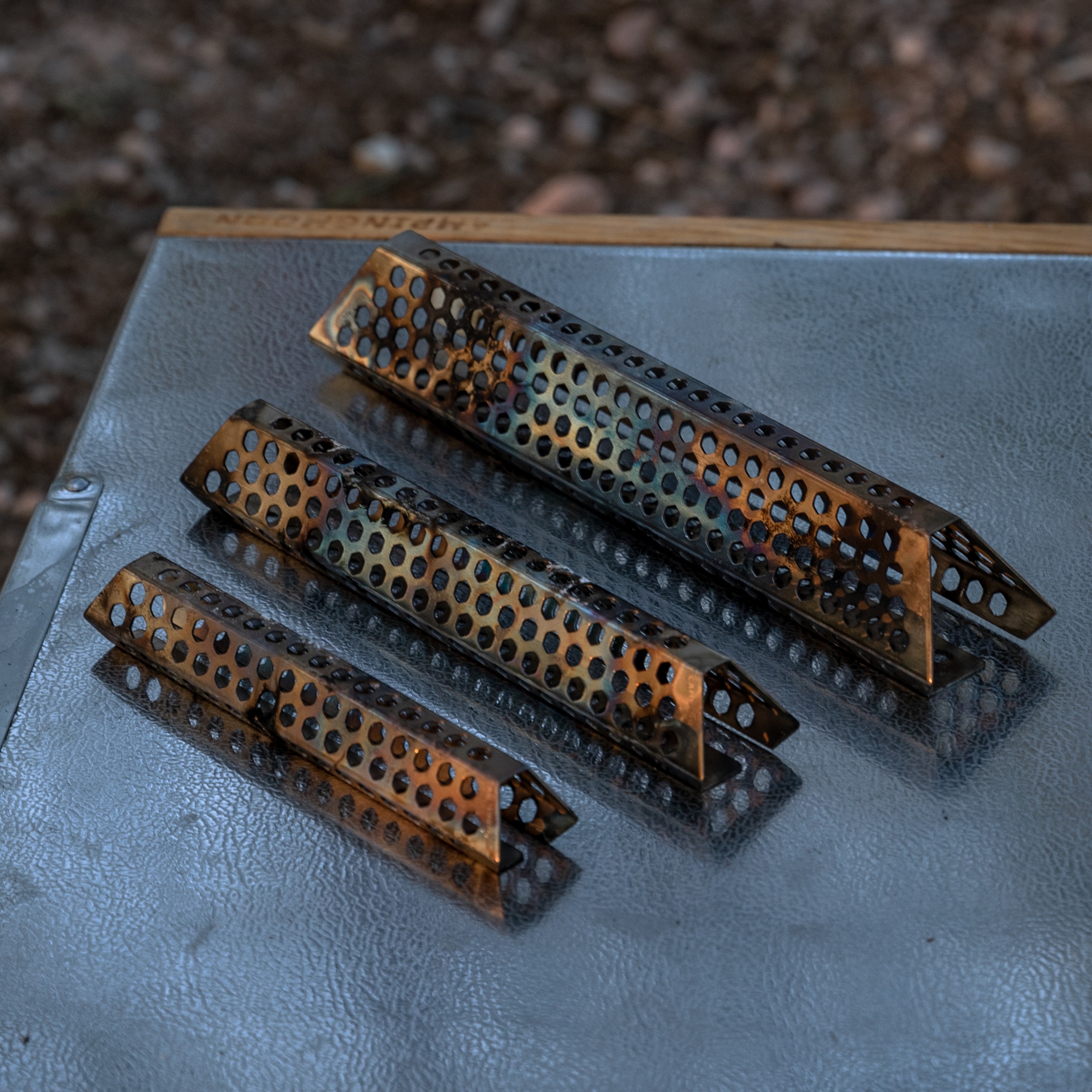 캠핑문 연소 보조 스테인리스 더미 장작 완전연소 연기감소 받침대 A4-C