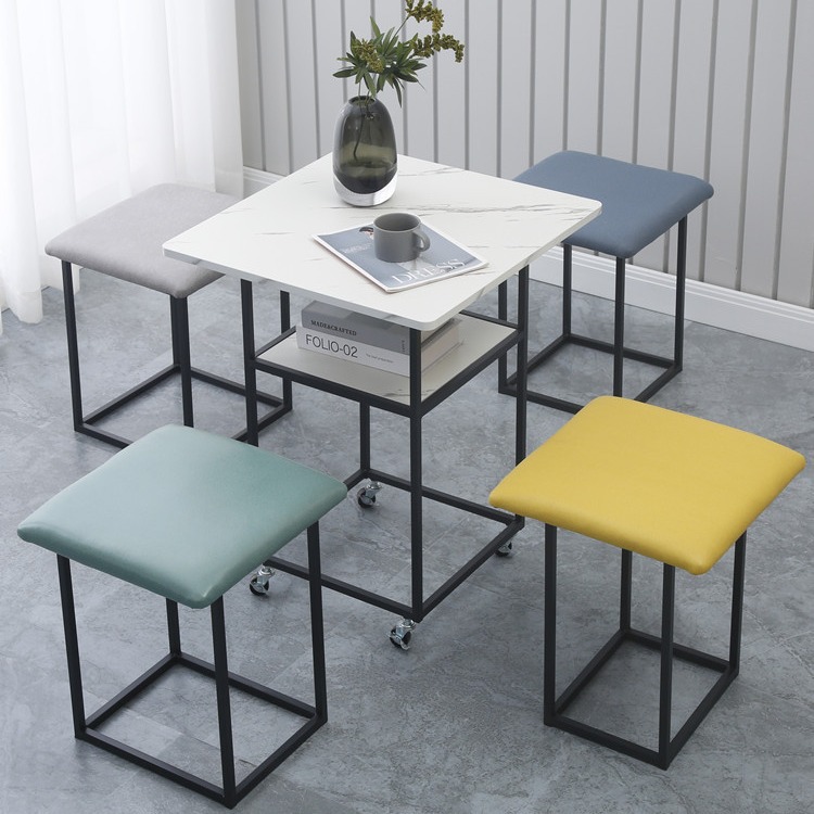 소형 원형 접이식 야외 테이블 카페 발코니 캠핑 플라스틱 테라스 디자인 원형테이블 사각의자세트 A