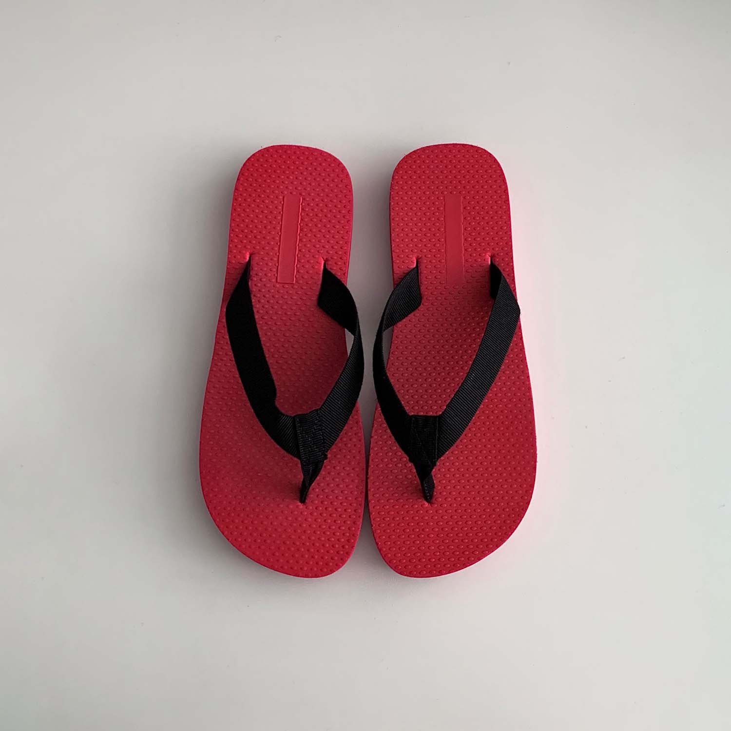 [일부당일] 프리미엄 레드 쪼리 슬리퍼 여름 고무 러버 플립플랍 웨어링무드 (레드, 굽 2cm)