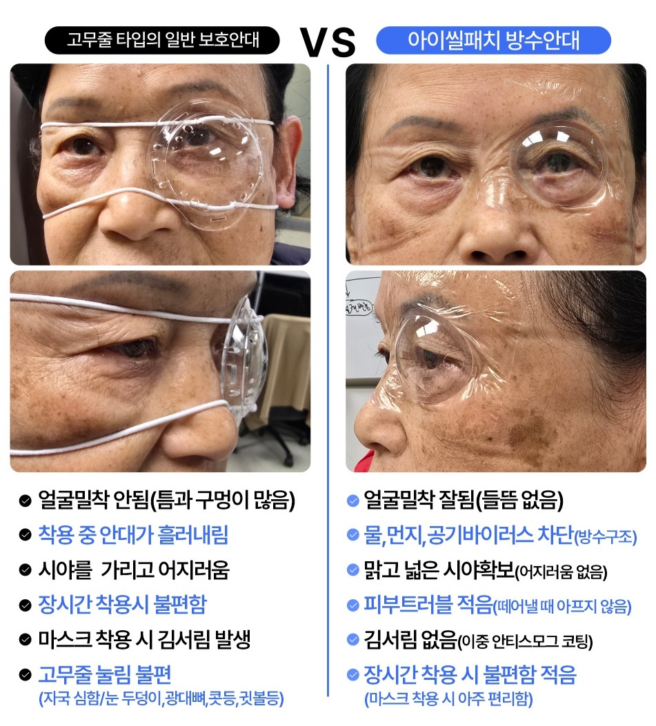 아이씰패치 플러스 6p 방수안대 눈보호안대 쌍수 쌍커풀 라식 라섹 수술후 관리 백내장안대 - 상세 이미지 5