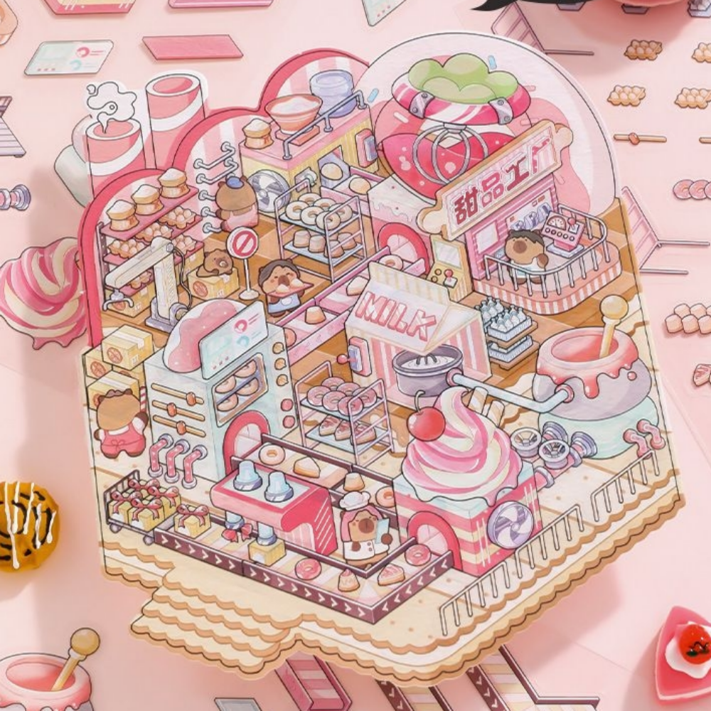 3D 방꾸미기 스티커 씬 곰인형공장 이미지 4