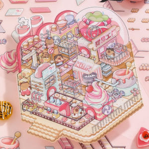 3D 방꾸미기 스티커 씬 곰인형공장 실사용 후기 | 효과 있을까? - 상품 이미지 4