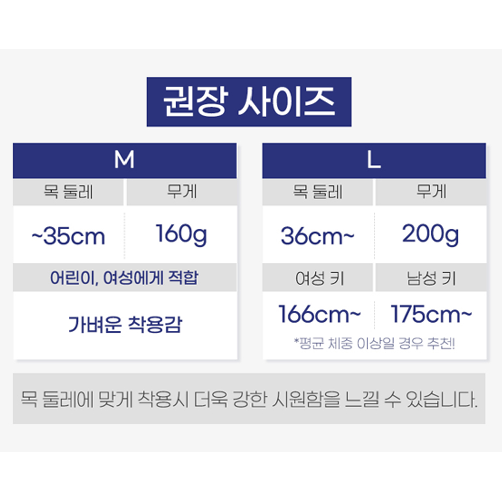 라인벨라 아이스 넥쿨러 18도 와이드 PCM 쿨링 넥밴드 여름용 캠핑 등산 골프 ML 블루 이미지 6