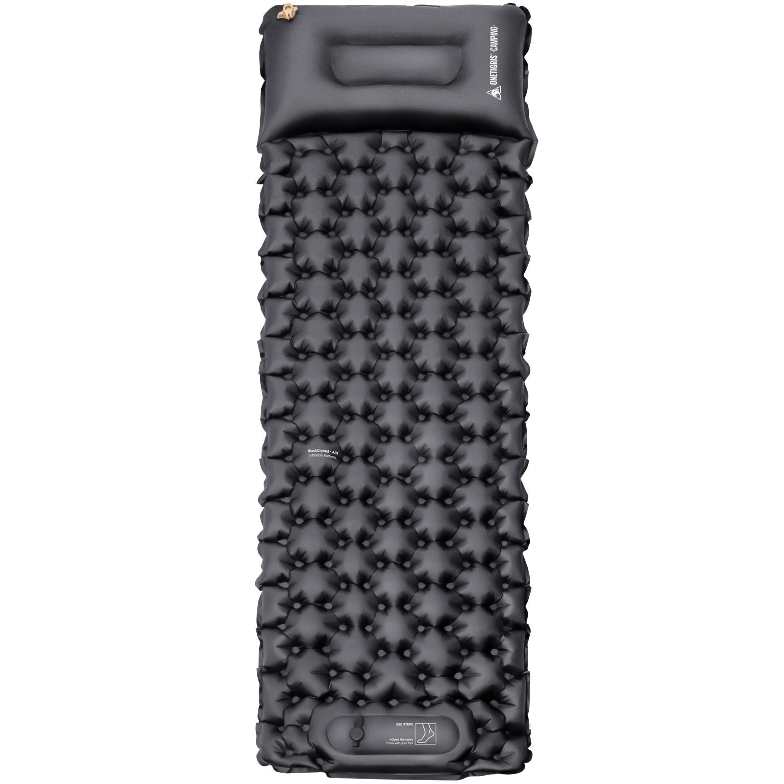 원티그리스 블랙크리스탈 에어매트 1인용 경량 캠핑용 베개일체형 자충 760g