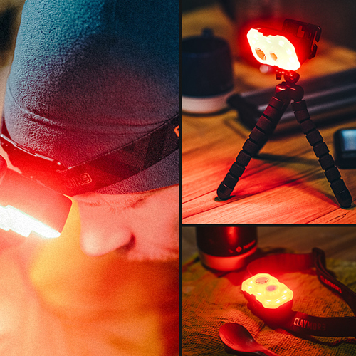 크레모아 캠핑용 헤드랜턴 헤디플러스 2구 낚시 등산용 백패킹 충전식 LED라이트 단색