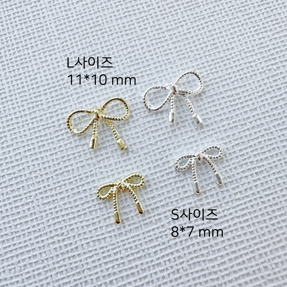 매듭 리본파츠 5개 메탈 네일파츠 - 상세 이미지 3