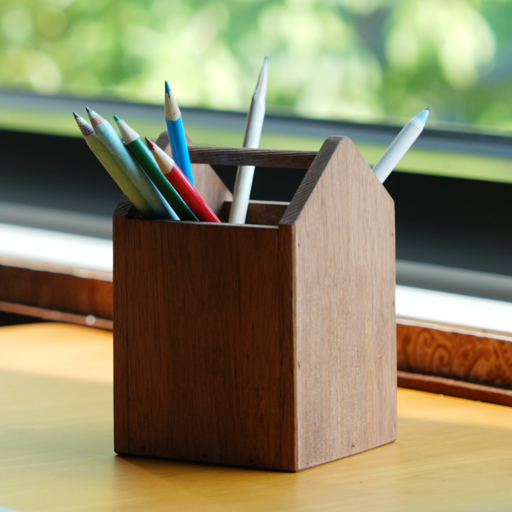 무디스워크 원목 우드 연필꽂이 펜꽂이 연필통 필기구 정리함 이미지 2