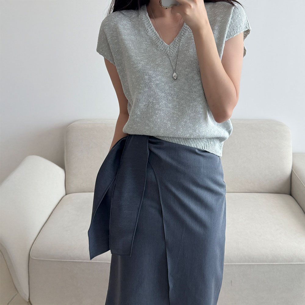 랩스커트 H라인 롱스커트 이미지 8