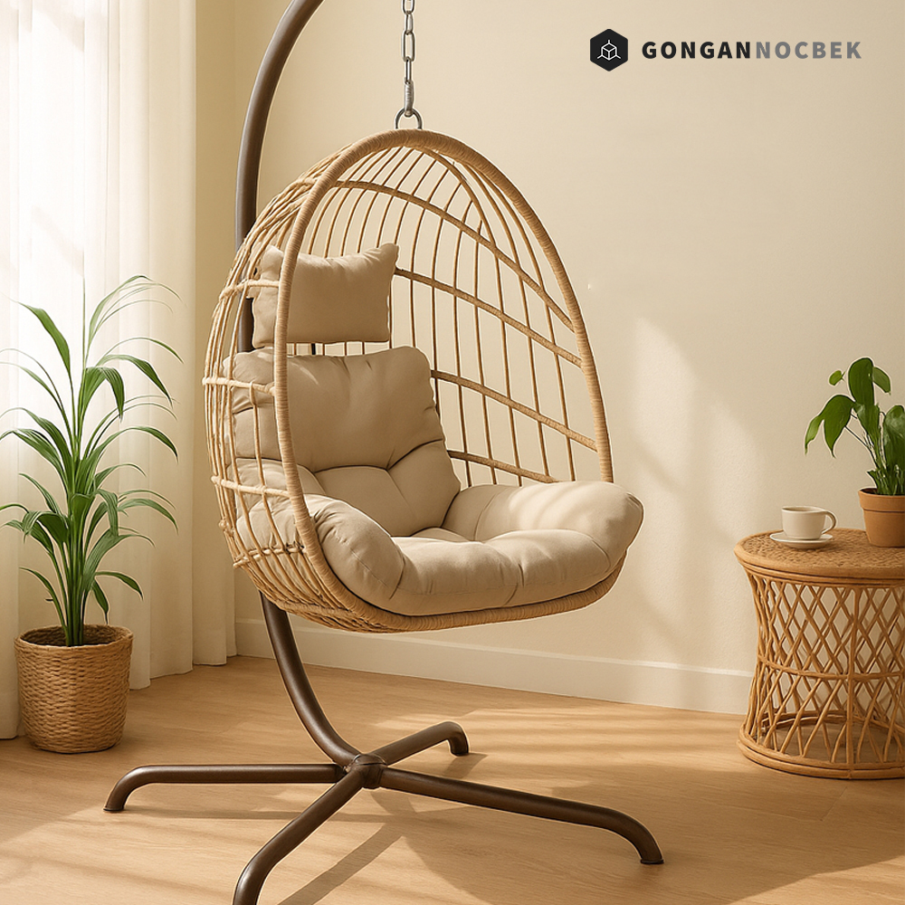 야외 흔들 의자 전원주택 정원 그네 테라스 행잉 체어