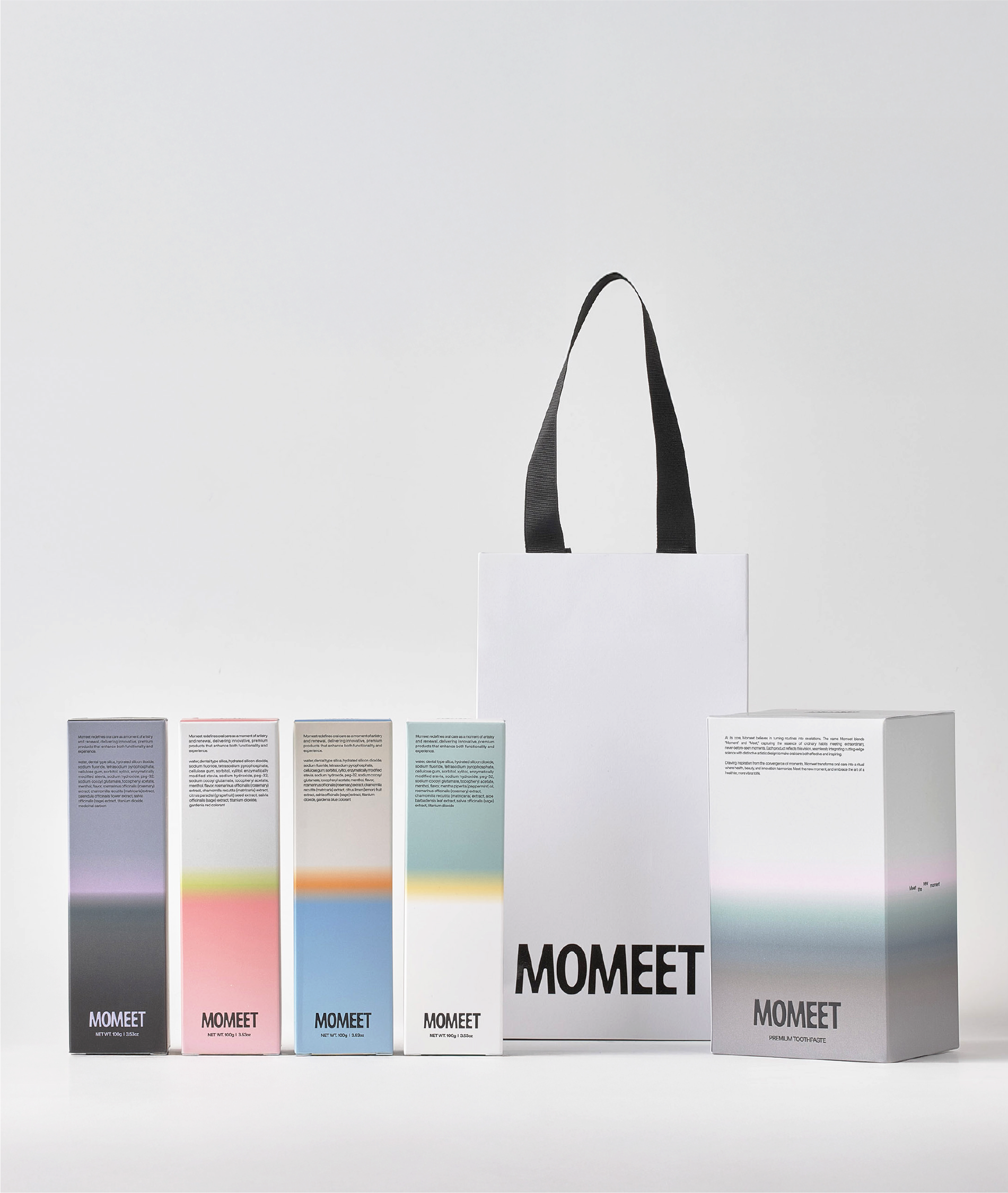 모밋 치약 4종 세트 입냄새 제거 불소 잇몸 케어 천연 계면활성제 100g 4개입 - 상품 이미지