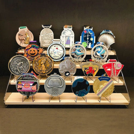 [해외]메달 코인 거치대 기념 디스플레이 진열대 뱃지 투명상장 스탠드-5개 세트