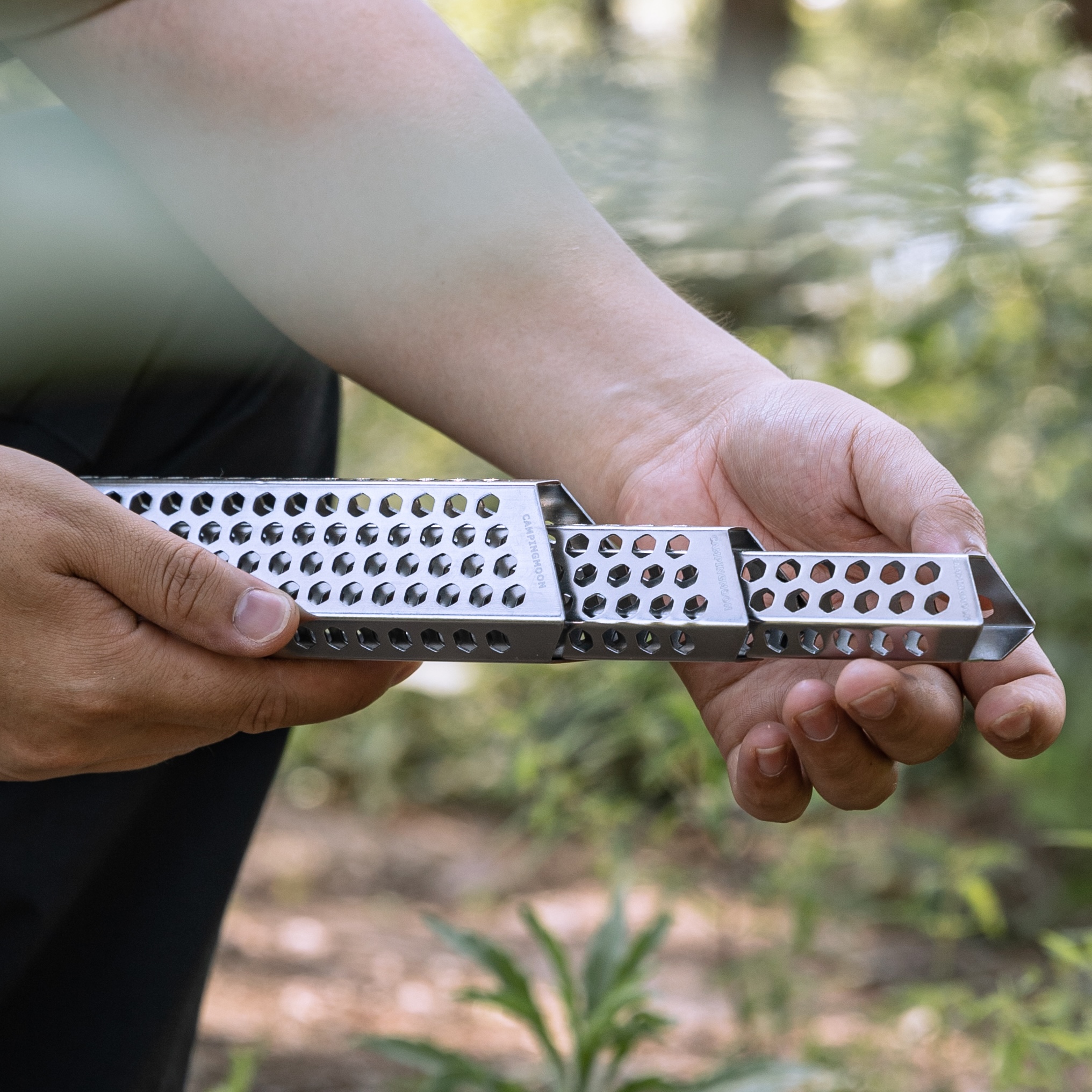 캠핑문 연소 보조 스테인리스 더미 장작 완전연소 연기감소 받침대 A4-C