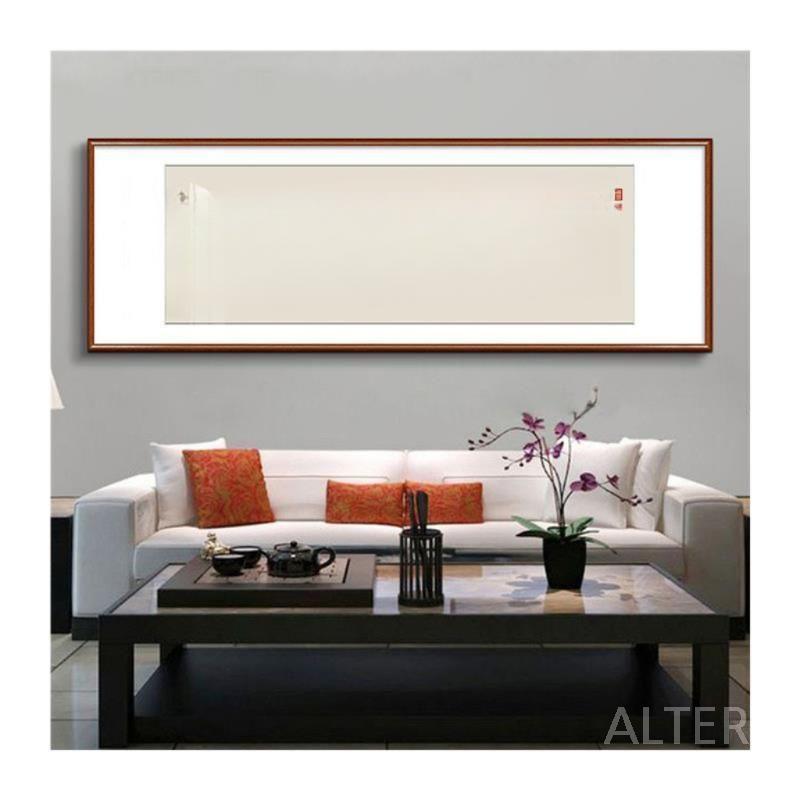 개업 선물 서예 사훈 전시회 거실 캔버스 표구 액자 가훈 인테리어 지행합일 50x150cm 로즈 우드 오렌지 우드 프레임 - 상세 이미지 4