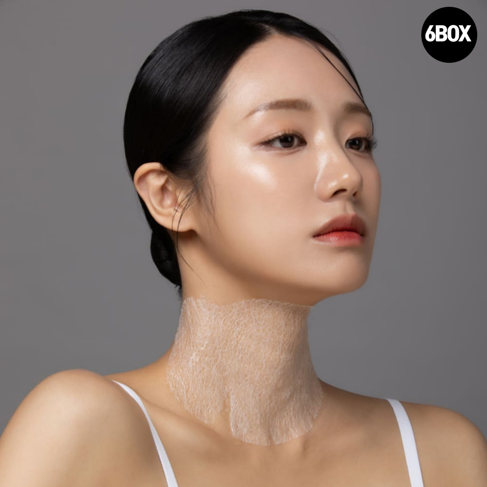 [뷰앤디] 넥 실키 마스크팩 6box(30매)  목주름관리 리프팅 홈케어 줄기세포 함유 탄력관리 - 상품 이미지