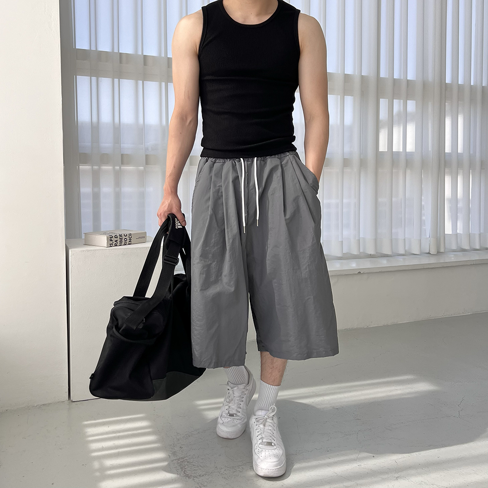 나일론반바지 남자버뮤다팬츠 벌룬팬츠 통큰반바지 - 상세 이미지 5