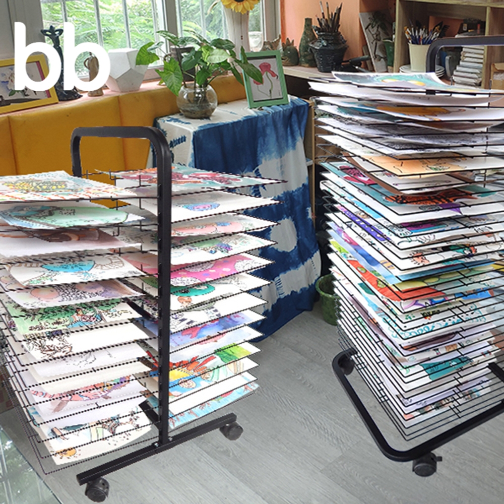 a3보관함 도화지 거치대 종이 수납장 수납함 반제품 서류정리함 문서 미술학원 단면 10겹 - 상세 이미지 2