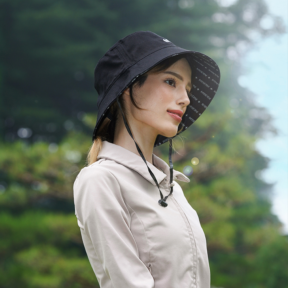 파라웨이 빅사이즈 골프 양면버킷햇 벙거지모자 블랙 글씨, BIG 이미지 7
