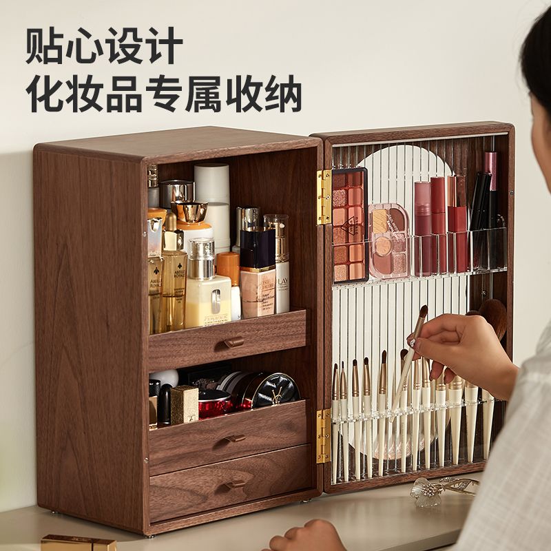 원목 고급 화장품 정리대 스토리지 진열대 수납장 탁상 이미지 6