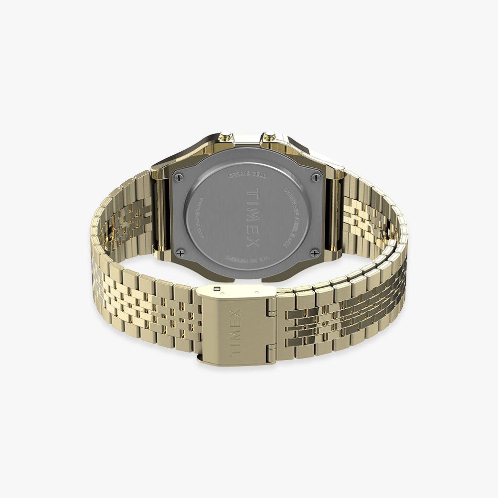 타이맥스 T80 스테인리스 스틸 남녀공용 디지털 전자시계 골드