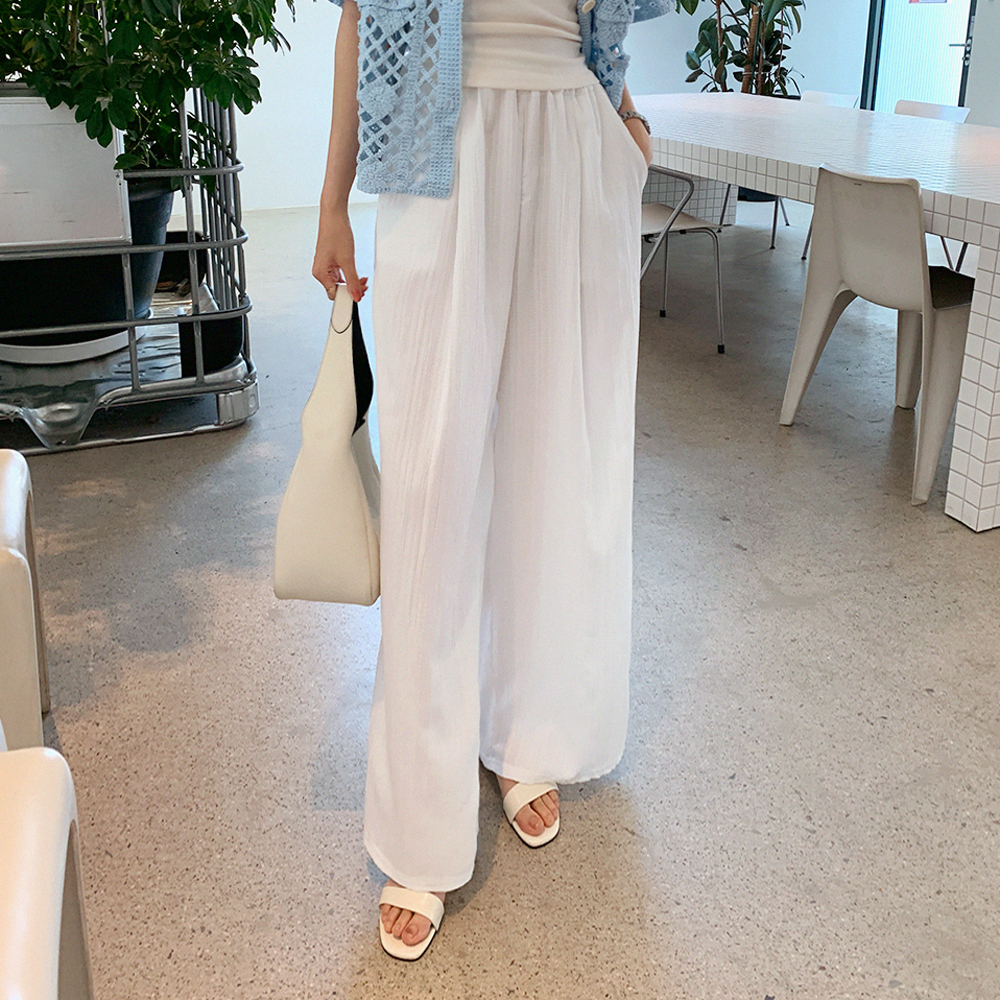 바하마 와이드 밴딩 팬츠 - 상품 이미지