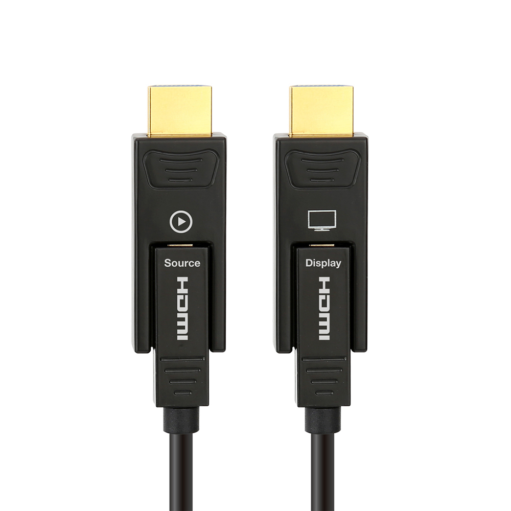넥스트유 HDMI2.0 AOC 하이브리드 광 분리형 케이블 50m, 1개 - 상품 이미지