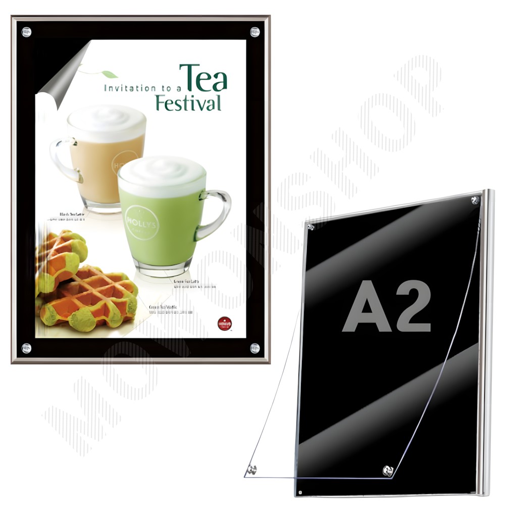 고급 아크릴 알루미늄 액자 가벼운 개폐형 프레임 a2사이즈액자