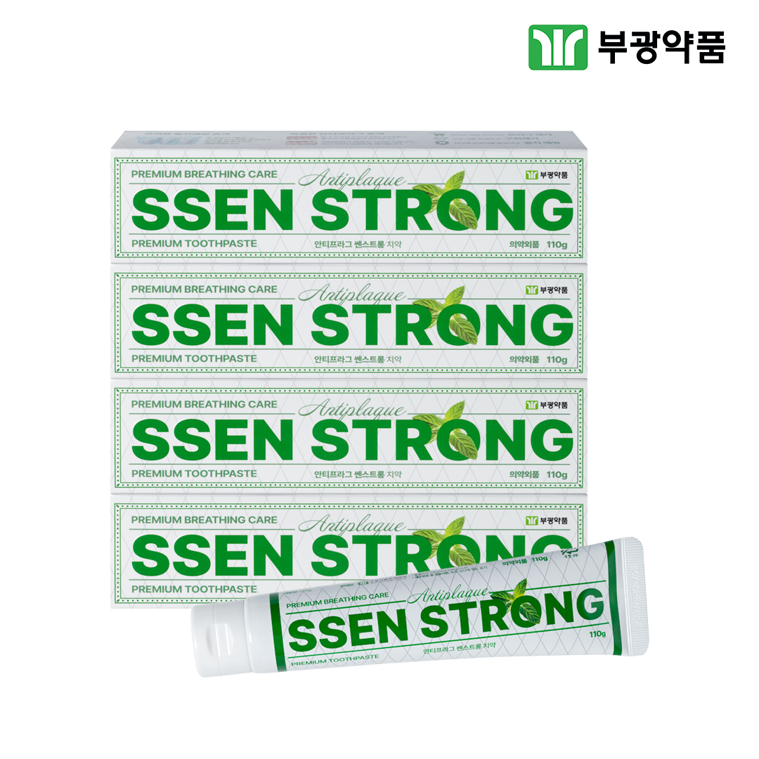 부광약품 안티프라그 쎈스트롱 125g 4개입냄새 제거 불소 치약 제품 이미지