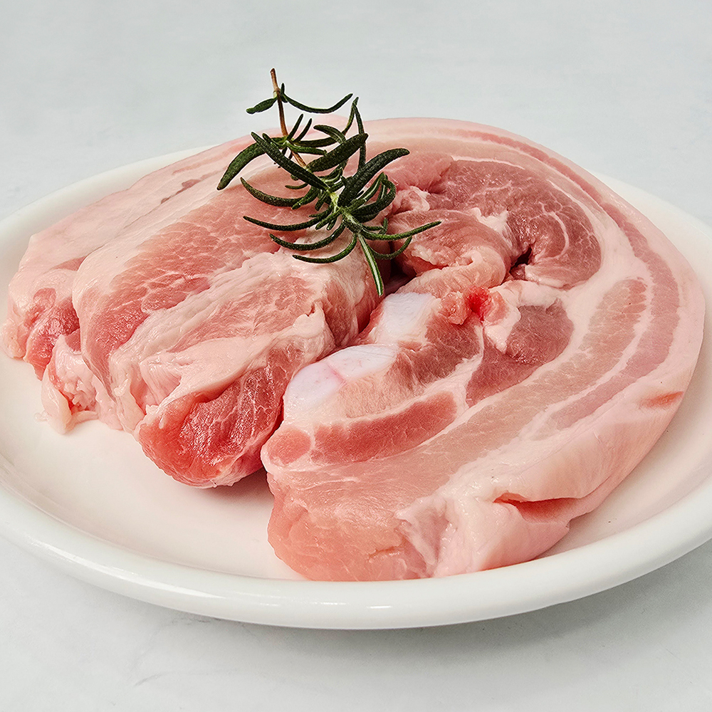 한돈 돼지 생삼겹살 / 생오겹살 500g 냉장 1등급 이상 부산 정육 맛집 캠핑 저녁 국내산 한돈 - 상세 이미지 3