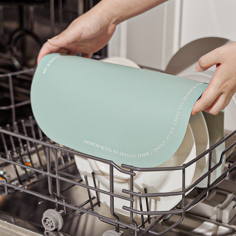 하루의공간 레터링 실리콘 방수 식탁 매트 테이블 식탁보 패드