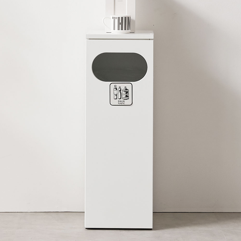 스톤 E0자재 2칸 재활용 분리수거함 수납장