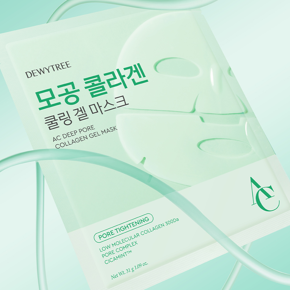 [듀이트리]  AC 딥 모공 콜라겐 겔 마스크 4매 1일1팩 고밀착 겔마스크 모공탄력 쿨링진정 - 상세 이미지 2
