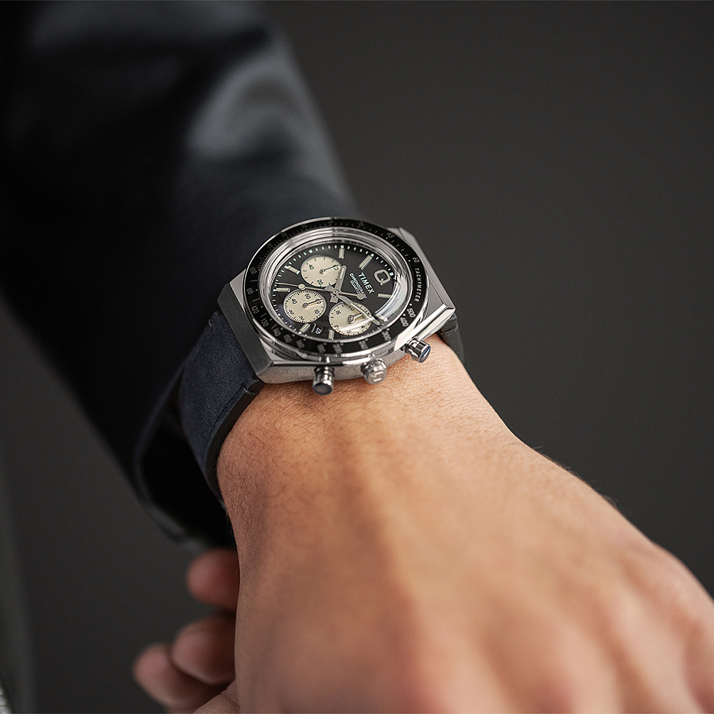타이맥스 Q TIMEX 크로노그래프 가죽스트랩 스포츠시계 40mm TW2V42700 - 상세 이미지 2
