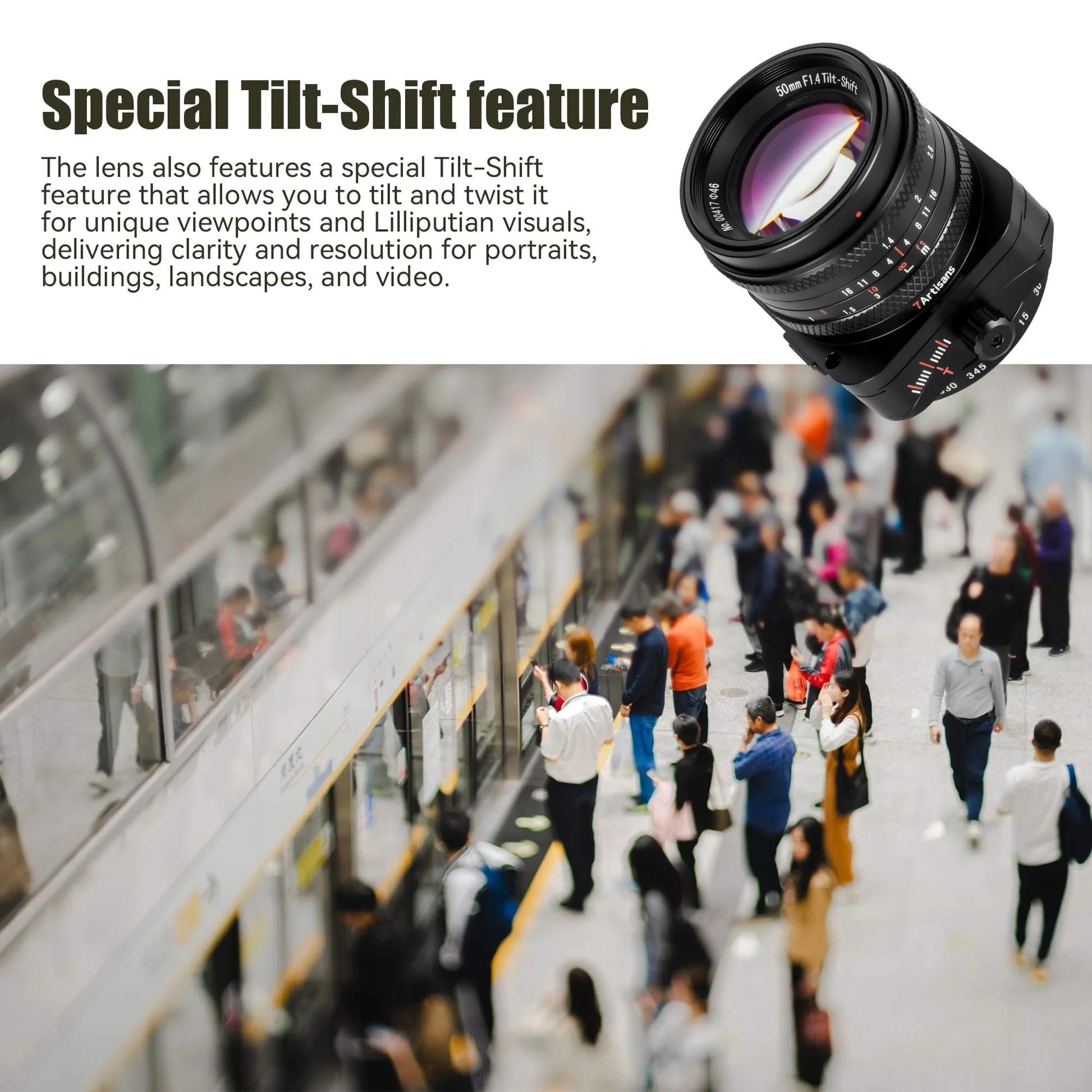 7장인 50mm F1.4 APS-C 틸트 시프트 렌즈 E FX M43 이미지 6
