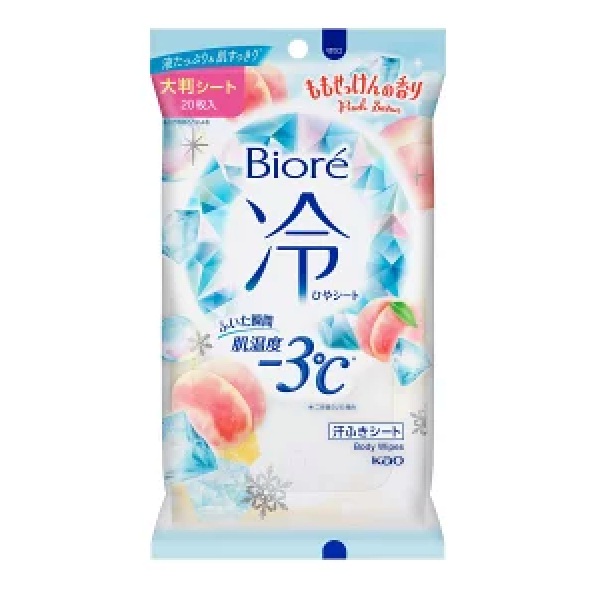 카오 비오레 쿨링 시트 복숭아향 3개입 - 상품 이미지