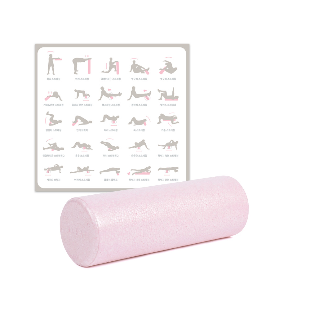 아리프 EPP 슬림 폼롤러 미니 하드 30cm, 라이트핑크