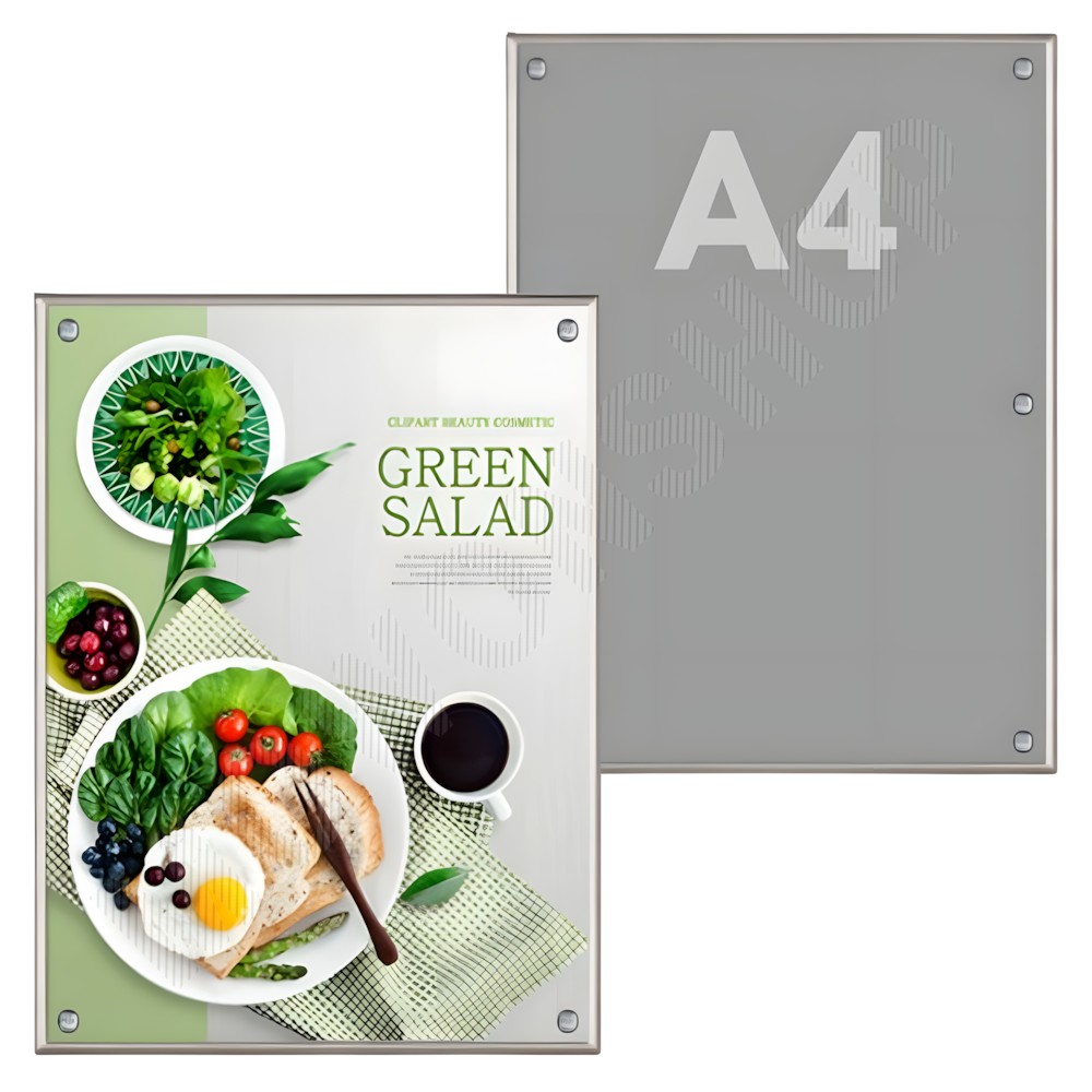 고급 아크릴 알루미늄 액자 가벼운 개폐형 프레임 a4사이즈액자 액자틀