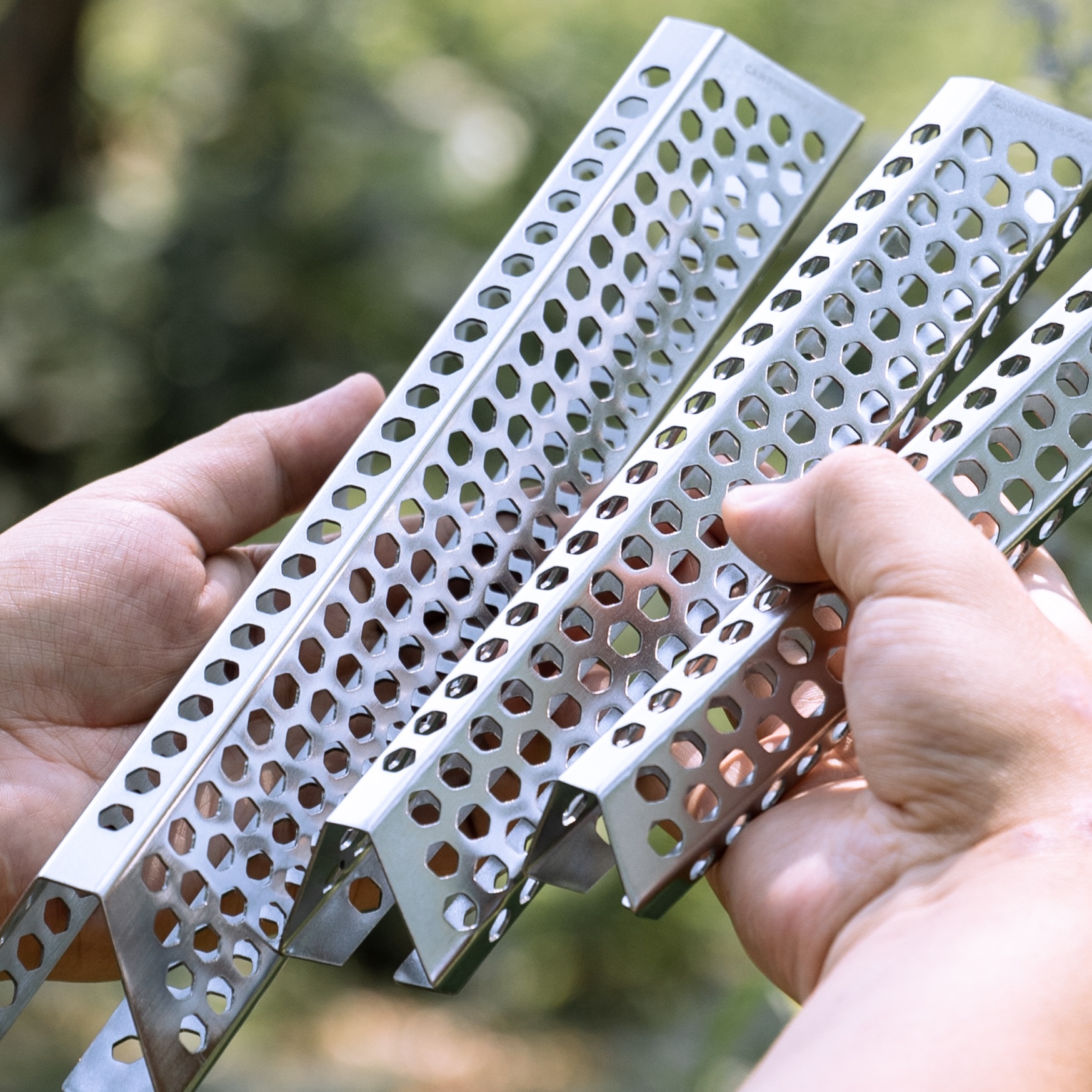 캠핑문 연소 보조 스테인리스 더미 장작 완전연소 연기감소 받침대 A4-C