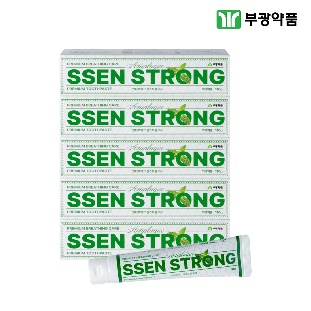 부광약품 안티프라그 쎈스트롱 125g 5개입냄새 제거 불소 치약 - 상품 이미지