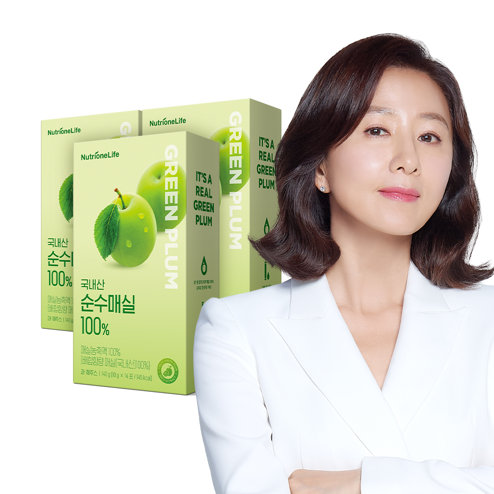 뉴트리원 국내산 순수매실 100% 3박스 총 42포 착즙액