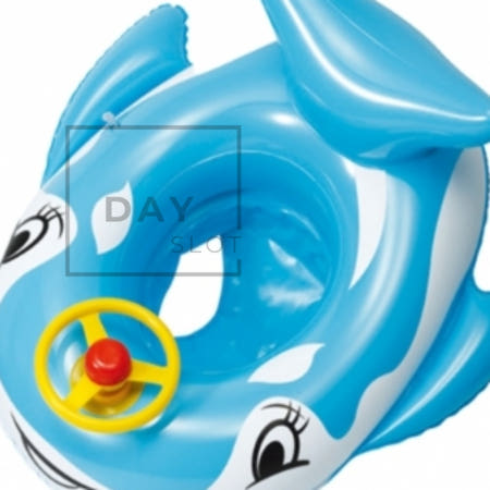 데이슬롯 돌고래 보행기튜브 블루 유아수영튜브