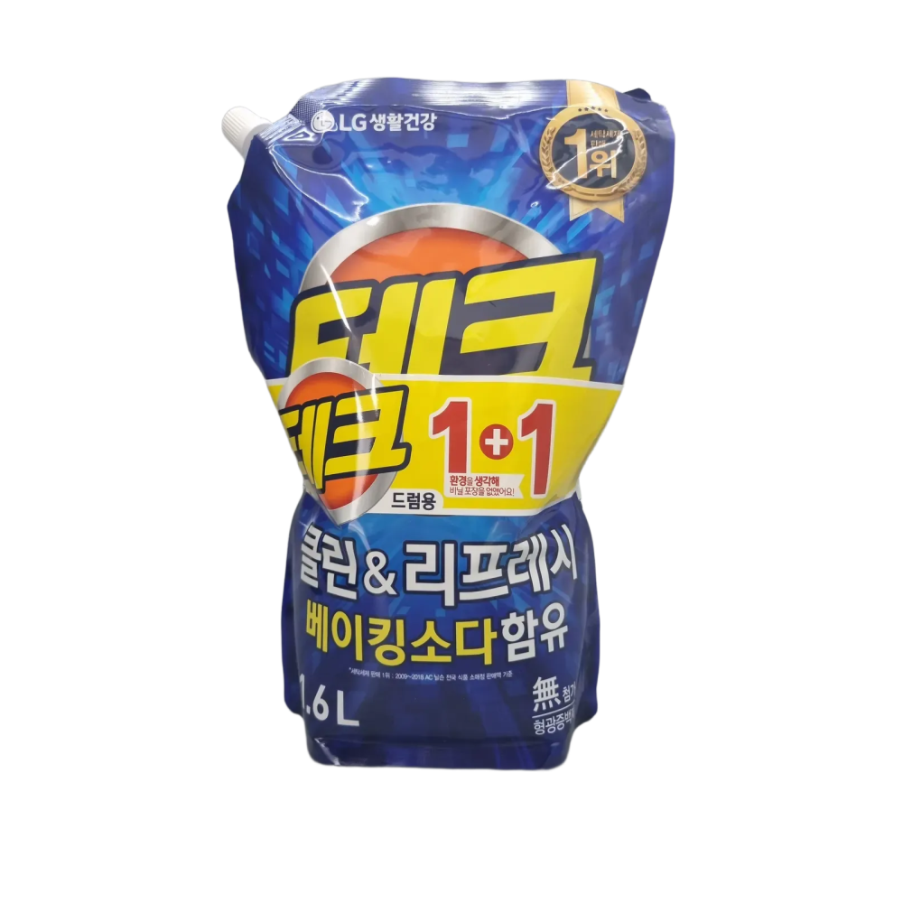 LG 테크 클린 리프레쉬 세탁세제 리필 1.6L+1.6L 드럼용 베이킹소다 함유 - 상품 이미지