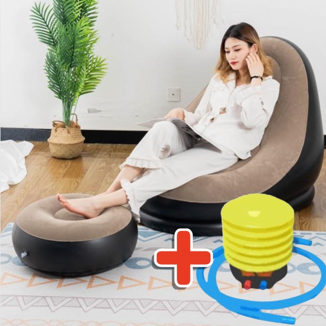 1인용 에어 빈백 1인 에어 쇼파 베드 눕는 쇼파 침대