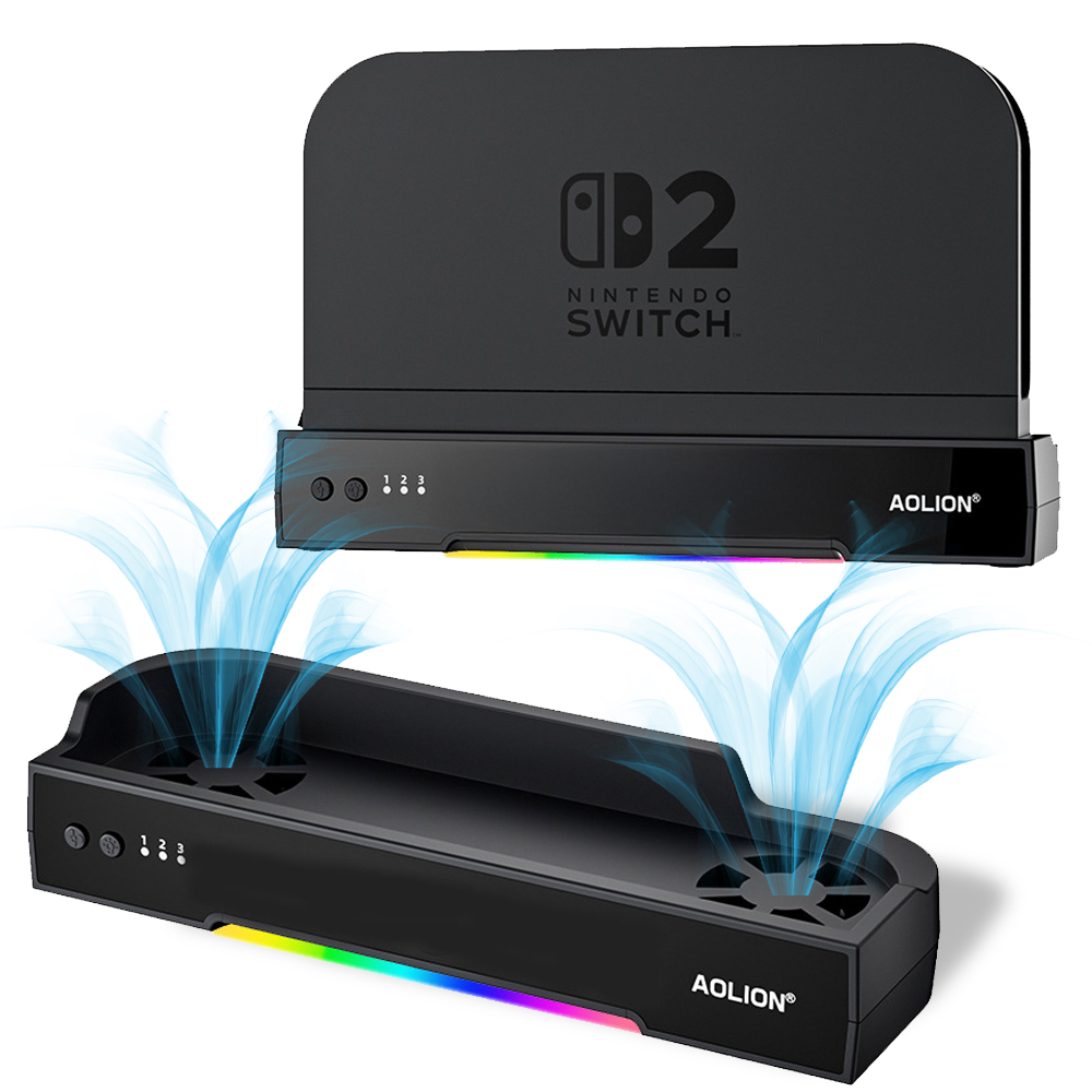 닌텐도 스위치2 쿨러 독 쿨링 RGB 거치대 아오리온