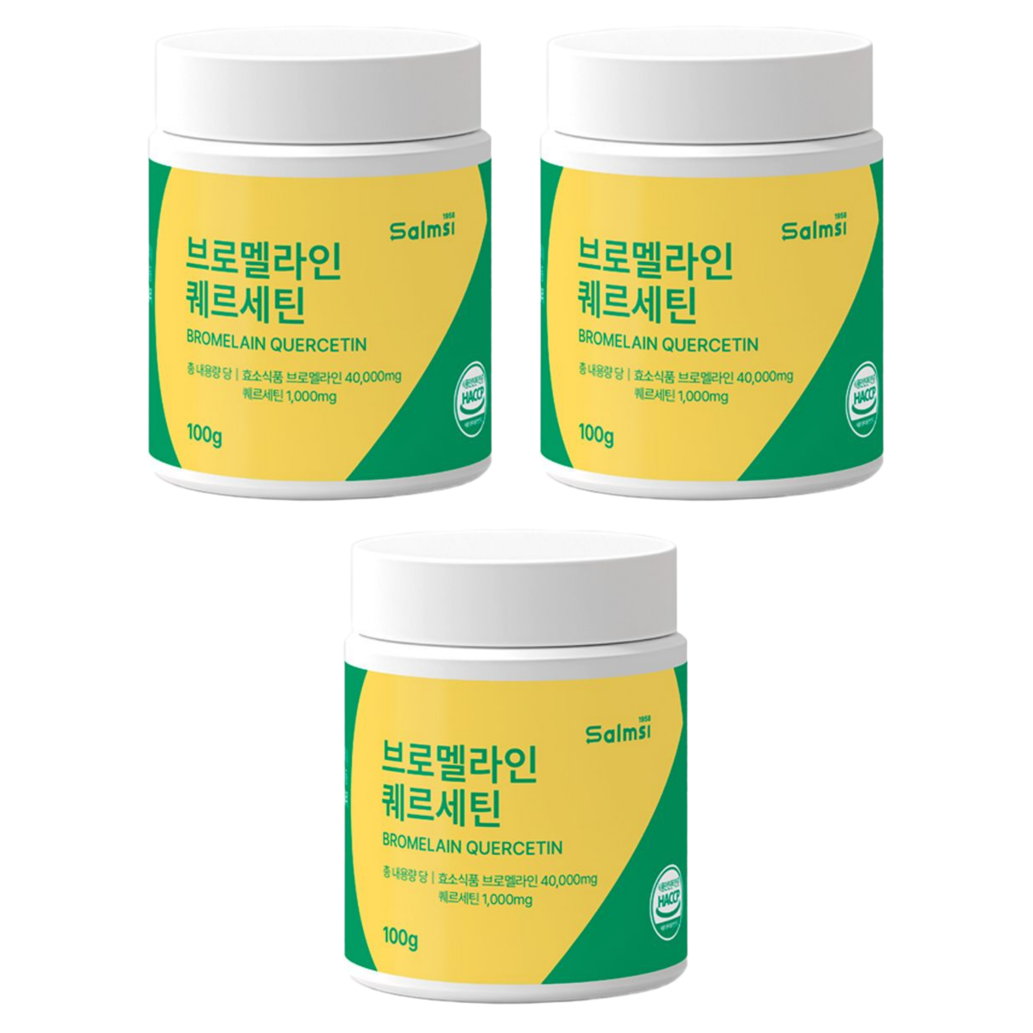 브로멜라인 퀘르세틴 파인애플 맛 덱스트린 100g x 3개 - 상품 이미지