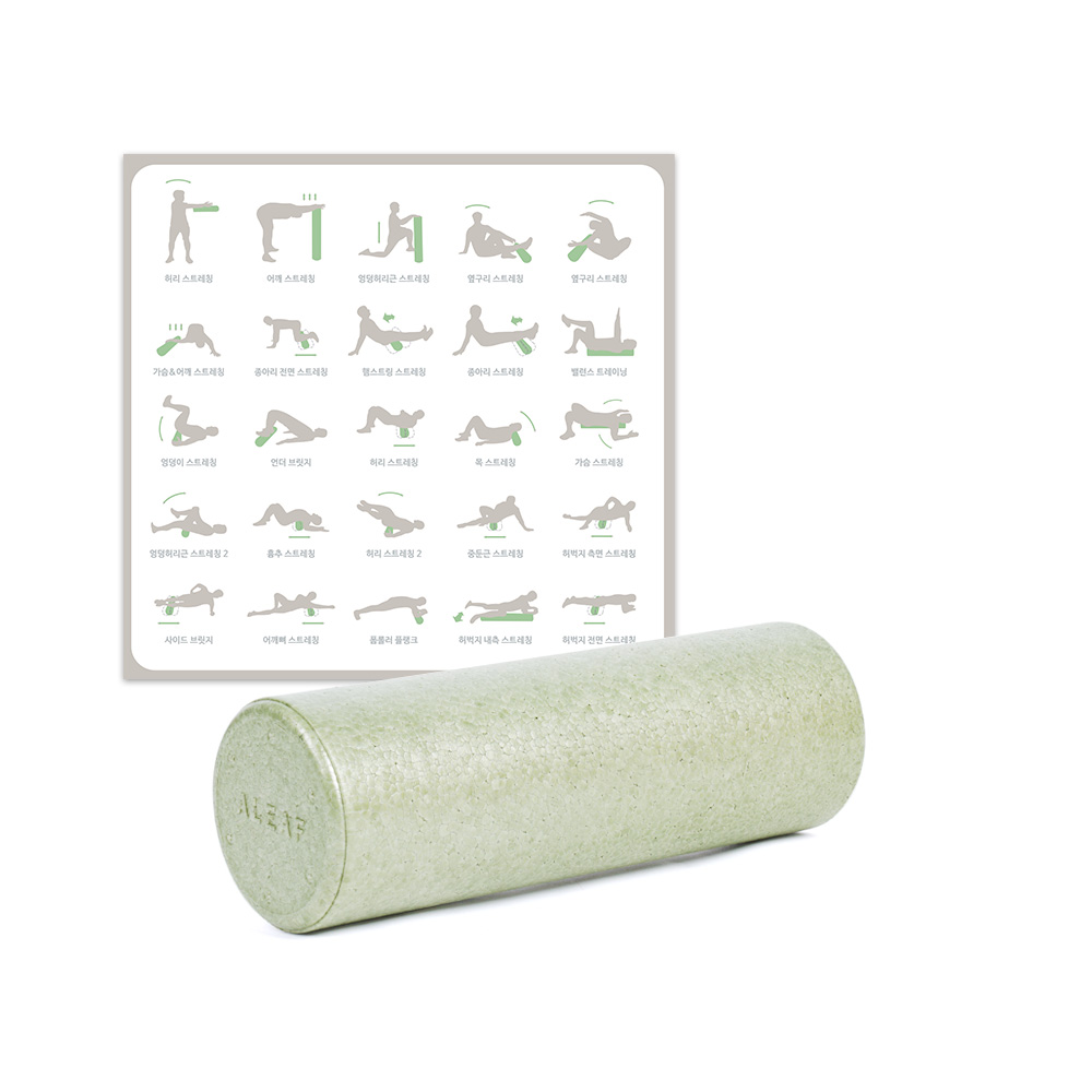 아리프 EPP 슬림 폼롤러 미니 하드 30cm, 올리브카키