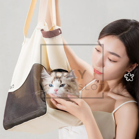 데이슬롯 반려동물 이동가방 아이보리 고양이이동가방 강아지캐리어 애견캐리어