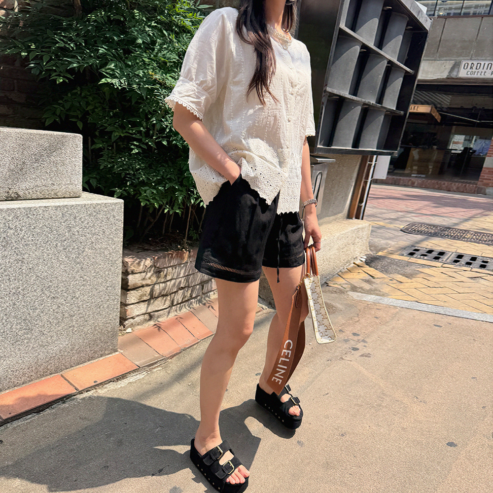 버키나 린넨 반바지 - 상세 이미지 3