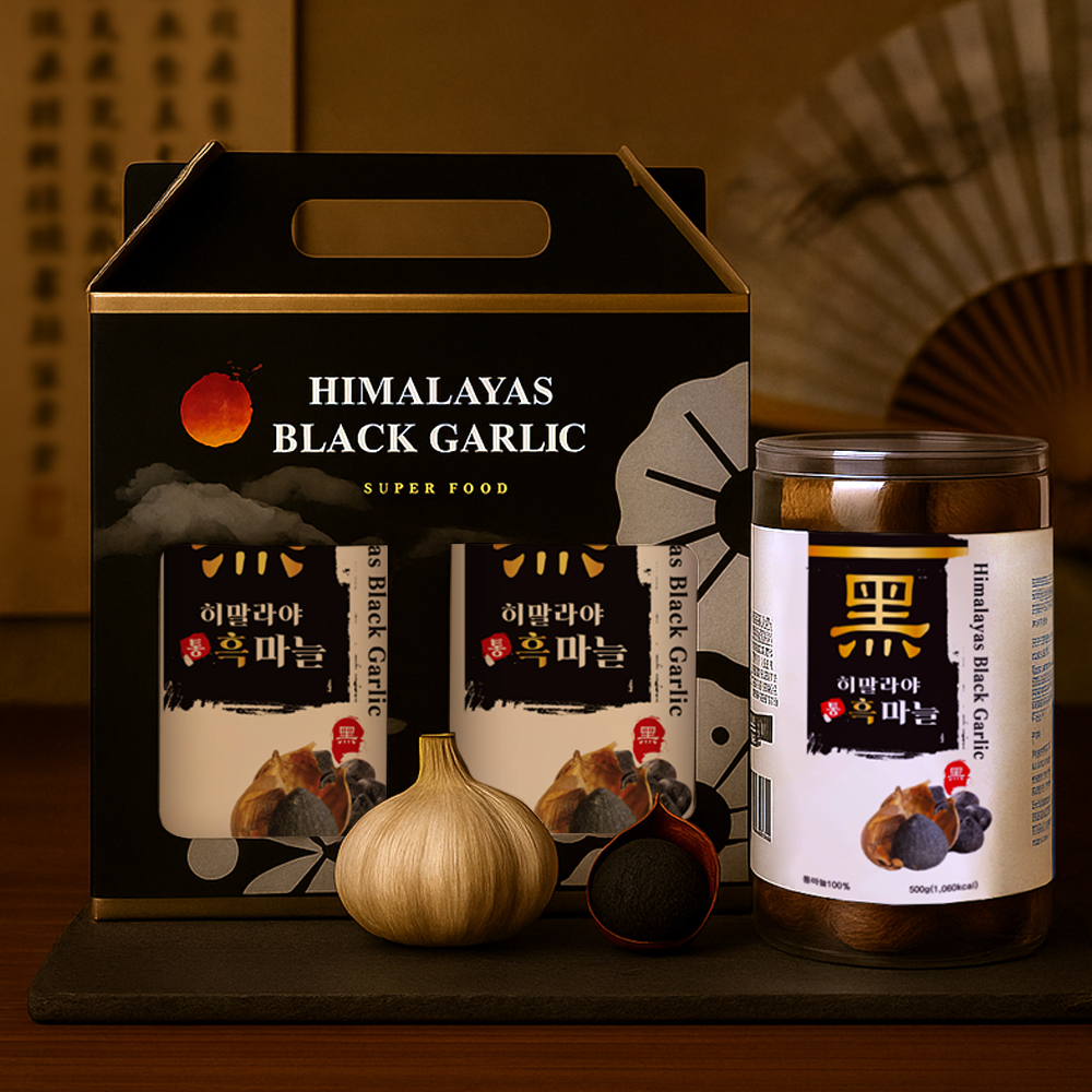 히말라야 통흑마늘 500g x 2개 프리미엄 선물세트 - 상품 이미지