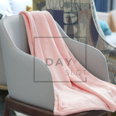 데이슬롯 극세사 담요 70x100cm 핑크 캠핑블랭킷 사계절담요